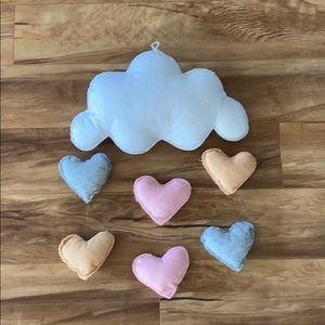 Olsin large cloud with hearts hanging decor